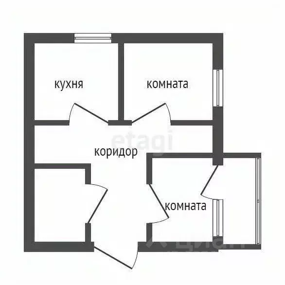 2-к кв. Воронежская область, с. Новая Усмань ул. Дорожная, 1 (45.0 м) - Фото 2