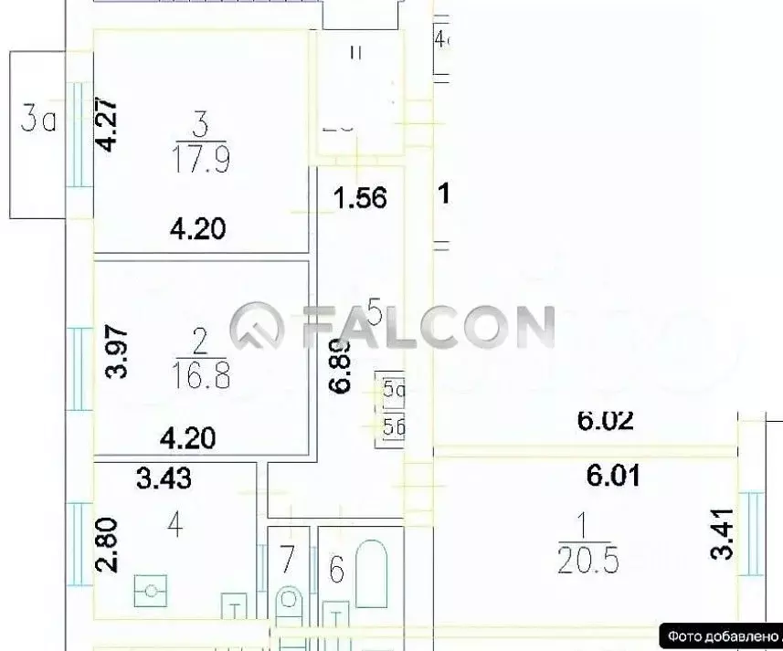 3-к кв. Москва Каширское ш., 13К1 (80.8 м) - Фото 2