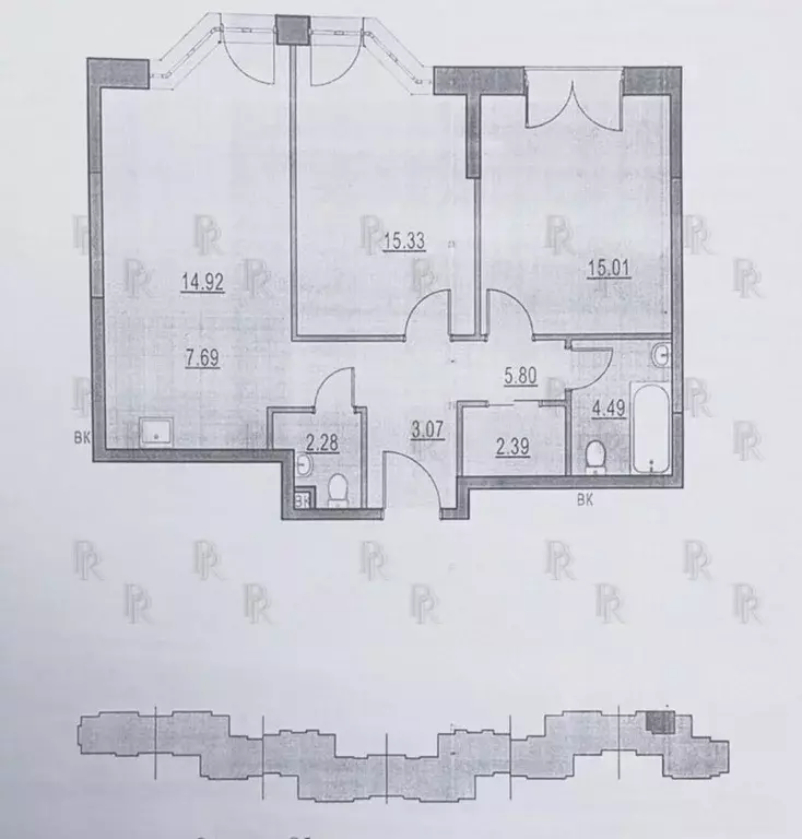 3-к кв. Москва ул. Академика Королева, 21 (70.98 м) - Фото 0