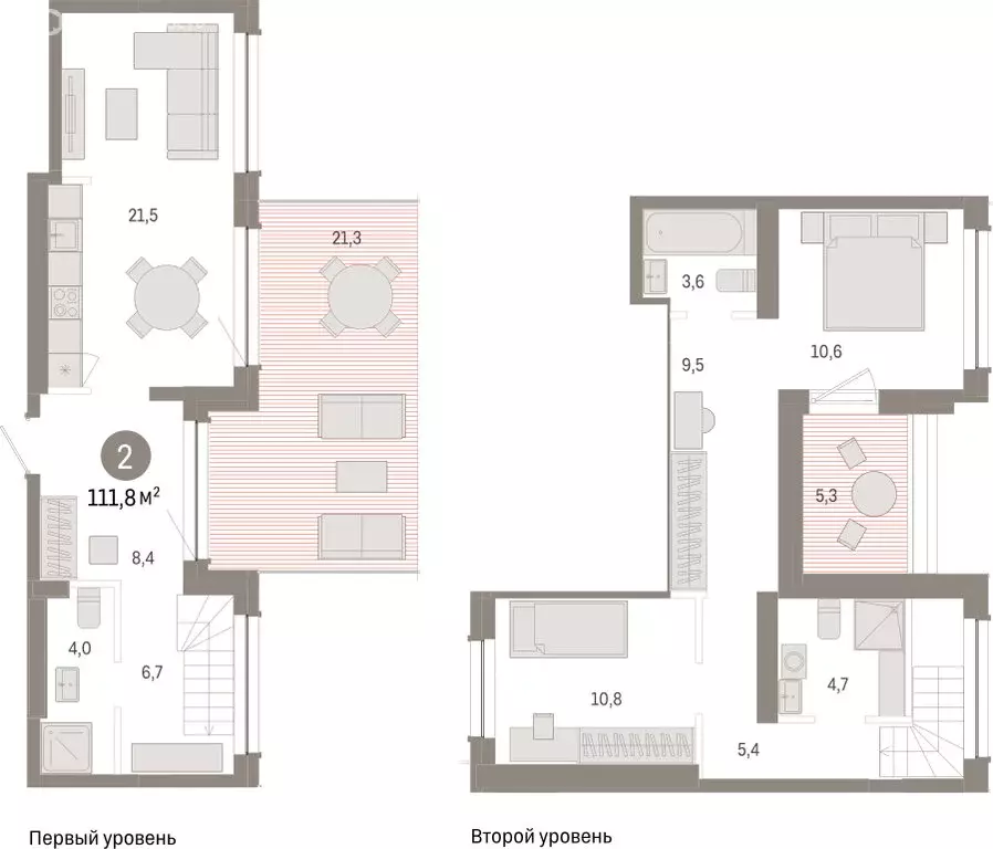 2-комнатная квартира: Тюмень, улица Муравленко, 9/2 (111.75 м) - Фото 1