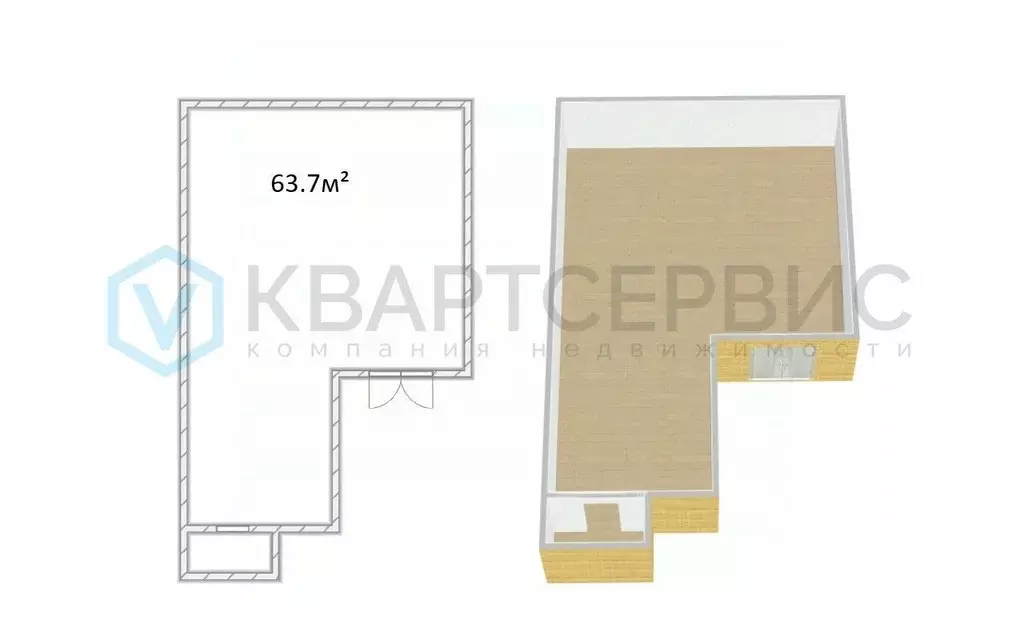 Торговая площадь в Омская область, Омск ул. Фрунзе, 1к4 (64 м) - Фото 2