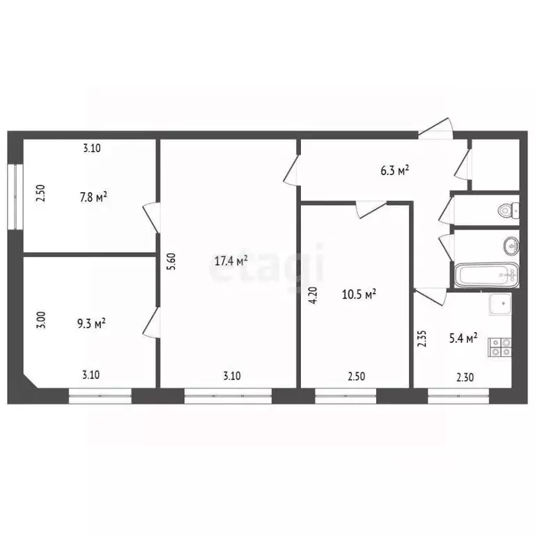 4-к кв. Архангельская область, Архангельск Соломбала исторический ... - Фото 2