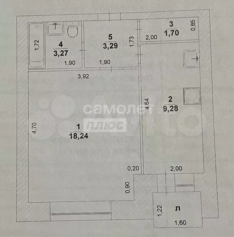 1-к. квартира, 35,8 м, 6/9 эт. - Фото 0