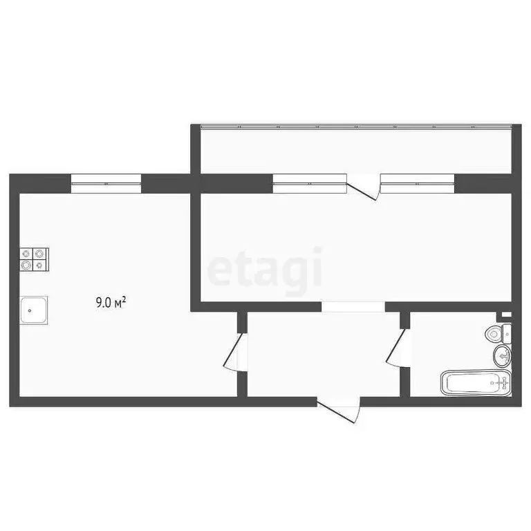 1-комнатная квартира: Кострома, улица Свердлова, 74 (40.16 м) - Фото 0