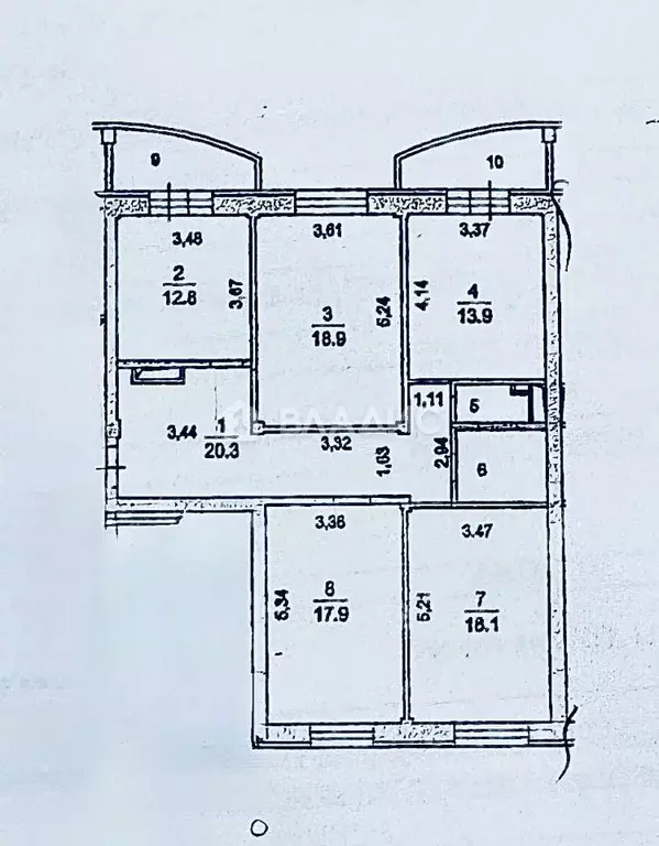 4-к кв. Московская область, Подольск Молодежная ул., 6 (107.4 м) - Фото 2