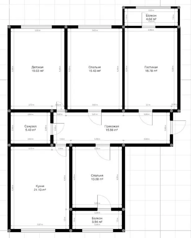 4-комнатная квартира: Нальчик, улица Налоева, 10 (126.7 м) - Фото 0