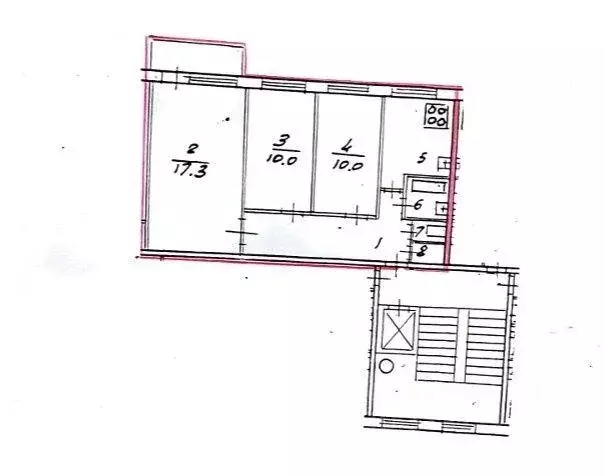 Квартира, 3 комнаты, 58.5 м - Фото 1