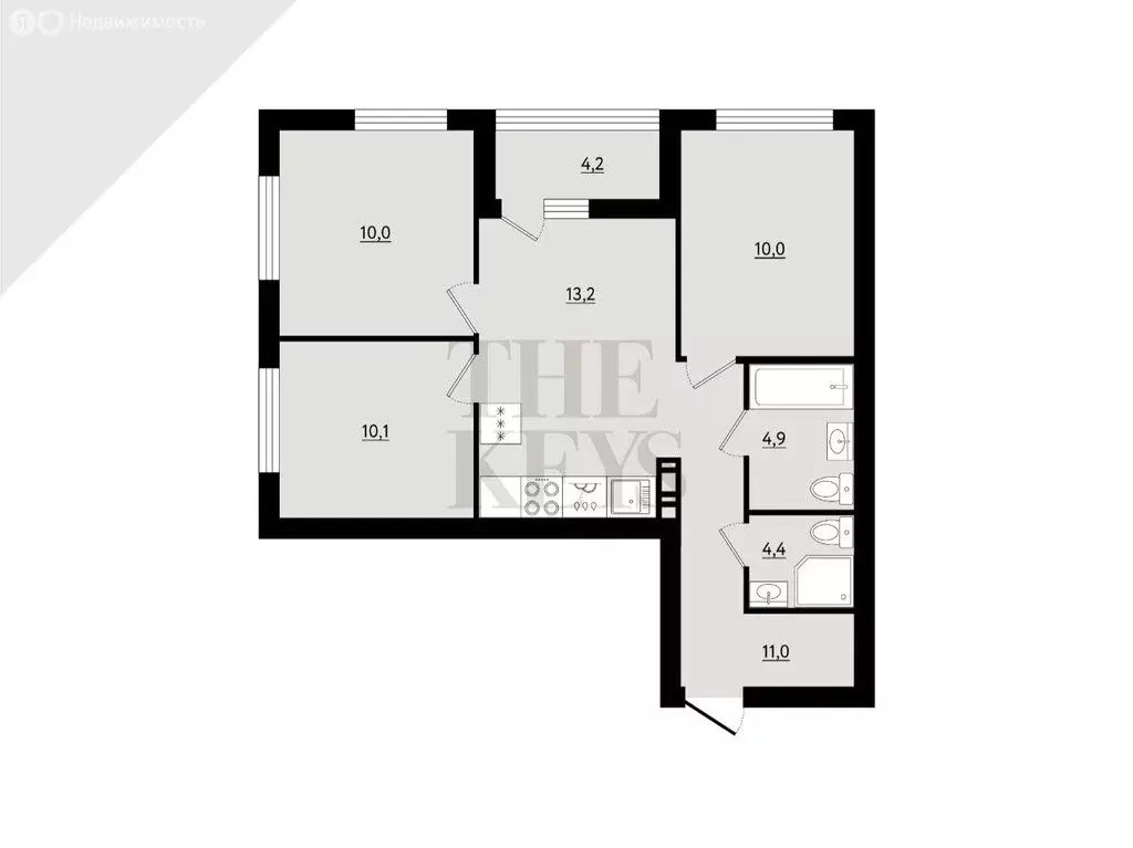 3-комнатная квартира: Всеволожск, Симферопольская улица, 2к3 (63.6 м) - Фото 1