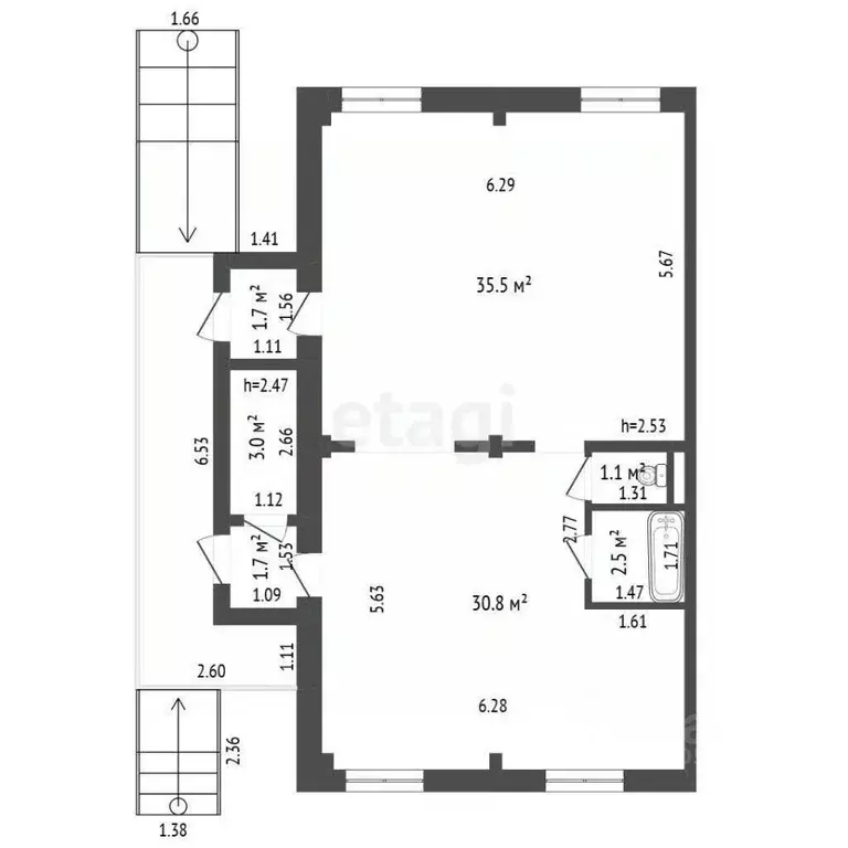 Помещение свободного назначения в Забайкальский край, Чита Северный ... - Фото 2