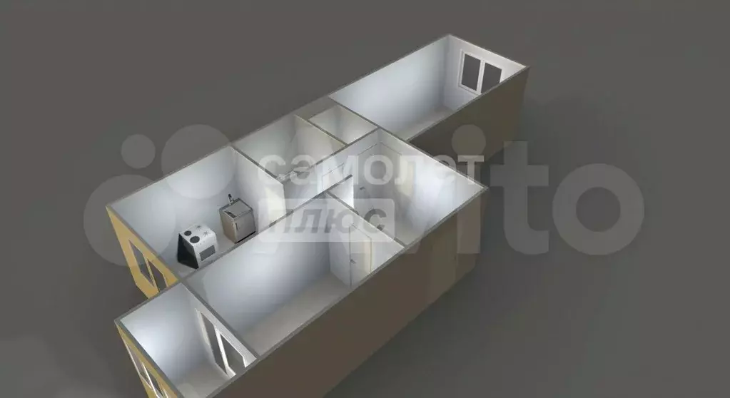 2-к. квартира, 47,4 м, 5/5 эт. - Фото 1