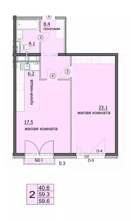 2-к кв. Пензенская область, Пенза ул. Яшиной, 8 (59.6 м) - Фото 0