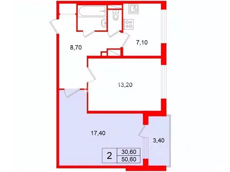Комната Санкт-Петербург Малая Балканская ул., 42К1 (17.4 м) - Фото 2