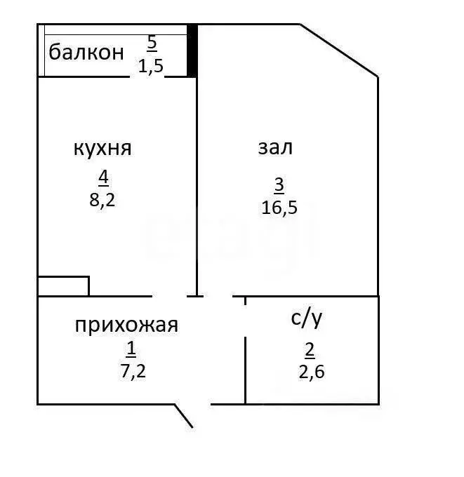 1-комнатная квартира: Москва, Левобережная улица, 4к8 (36 м) - Фото 1