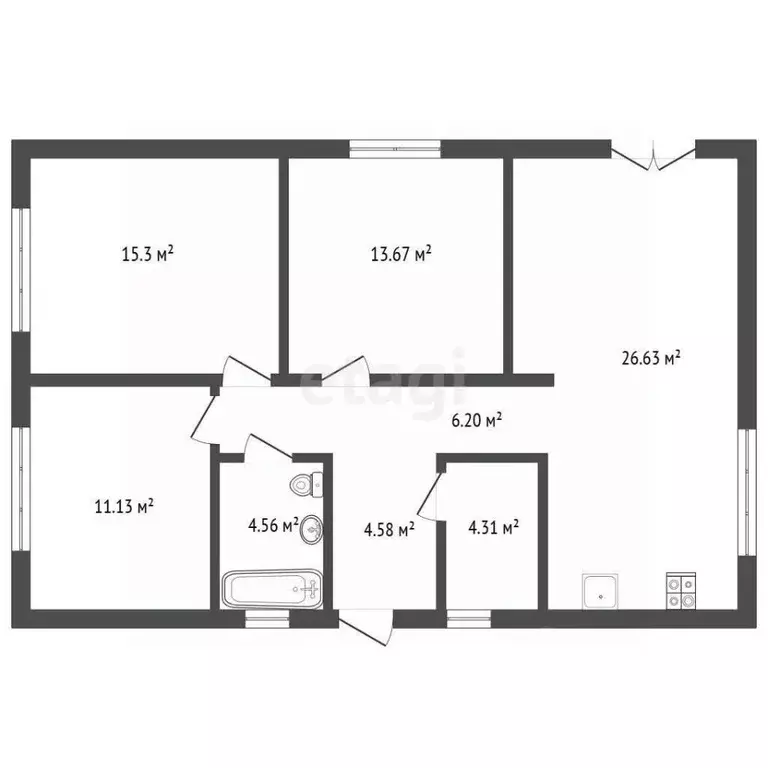 Дом в Мордовия, Лямбирский район, Берсеневское с/пос, пос. Чекаевский ... - Фото 2