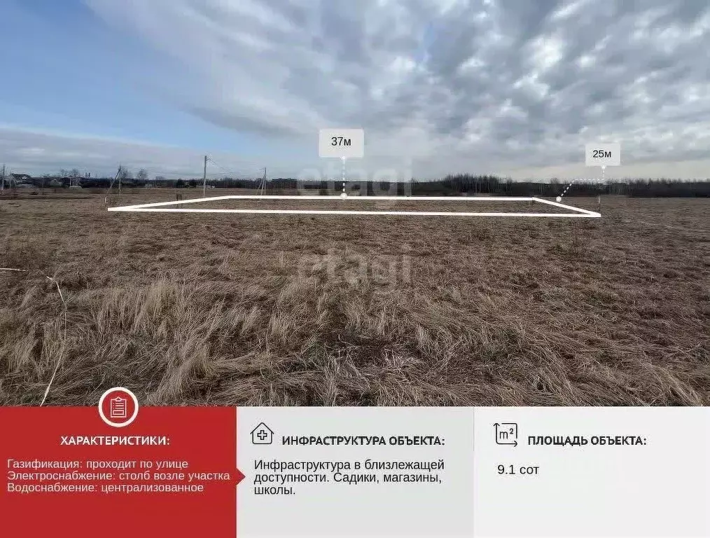 Участок в Ярославская область, Ярославль пос. Парково,  (9.09 сот.) - Фото 1