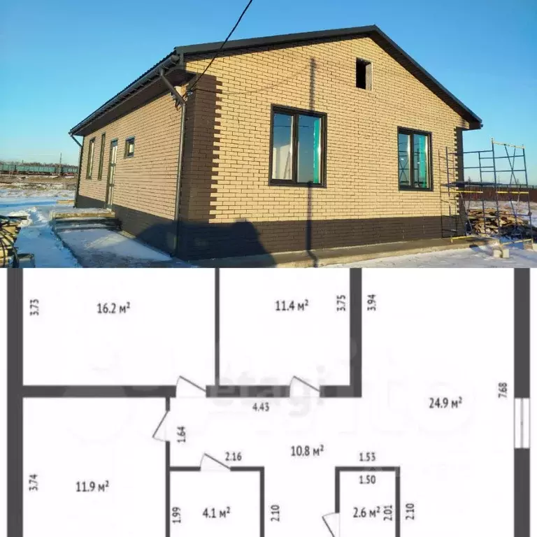 Дом в Омская область, Омский район, пос. Магистральный  (97 м) - Фото 1
