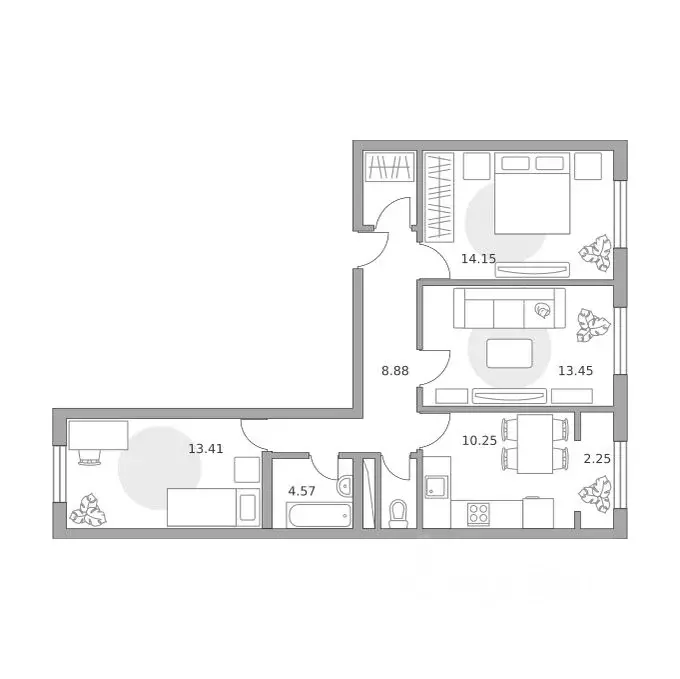 3-к кв. Московская область, Красногорск городской округ, д. Глухово ... - Фото 1
