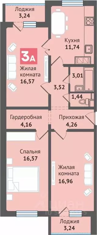 2-к кв. Марий Эл, Медведево городское поселение, Медведево пгт ул. ... - Фото 1