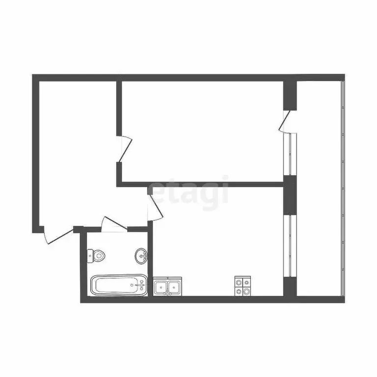 1-комнатная квартира: Тюмень, улица Мельникайте, 138а (41 м) - Фото 1