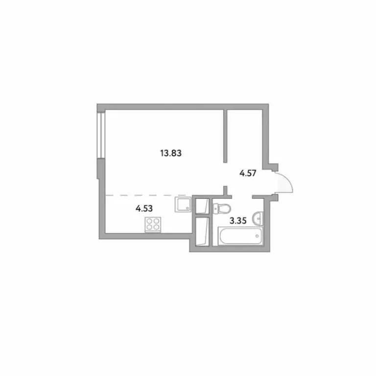 Квартира-студия: Красногорск, Ильинский тупик (26.2 м) - Фото 0