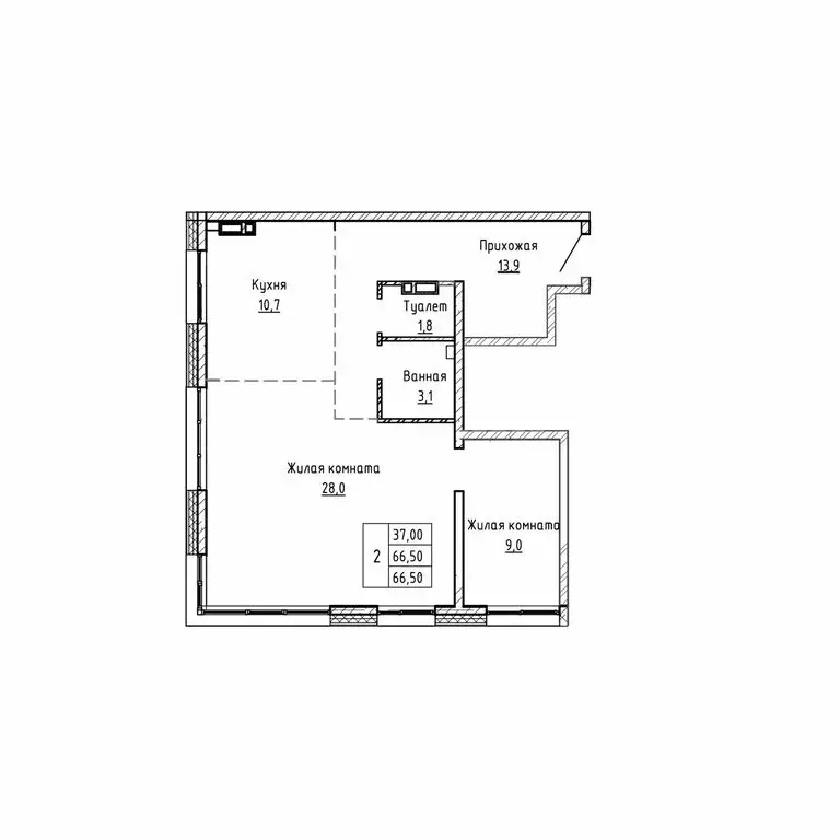 3-комнатная квартира: Владивосток, Первореченский район (66.5 м) - Фото 1