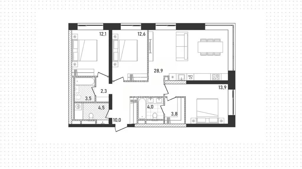 3-к кв. Москва ул. Пресненский Вал, 27С2 (96.0 м) - Фото 1