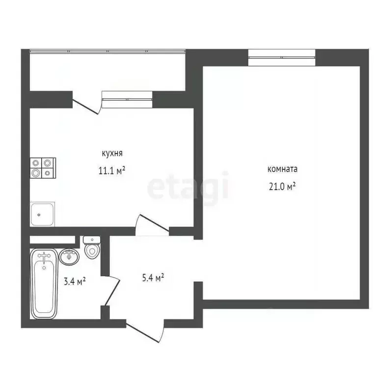 1-к кв. Московская область, Люберцы Инициативная ул., 13 (45.0 м) - Фото 1