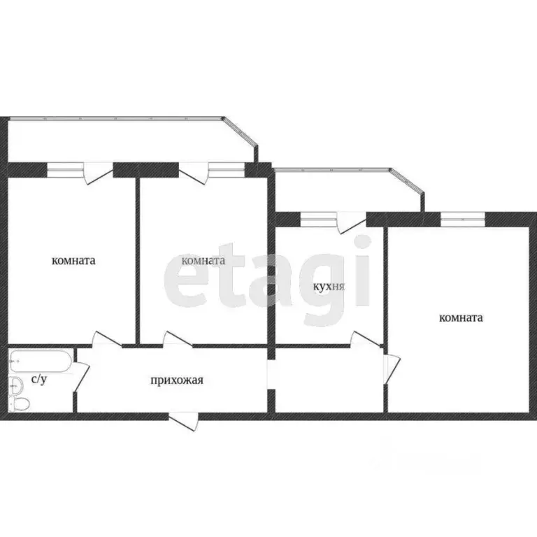 3-к кв. Вологодская область, Вологда Окружное ш., 26А (88.8 м) - Фото 2