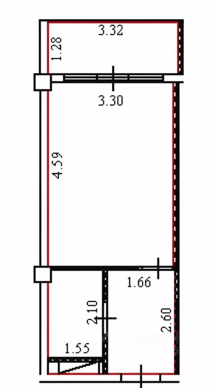 Студия Севастополь ш. Фиолентовское, 134к6 (27.0 м) - Фото 2