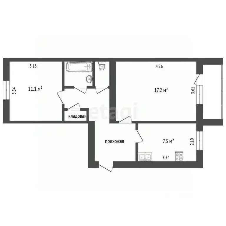 2-к кв. Владимирская область, Костерево Петушинский район, ул. ... - Фото 2