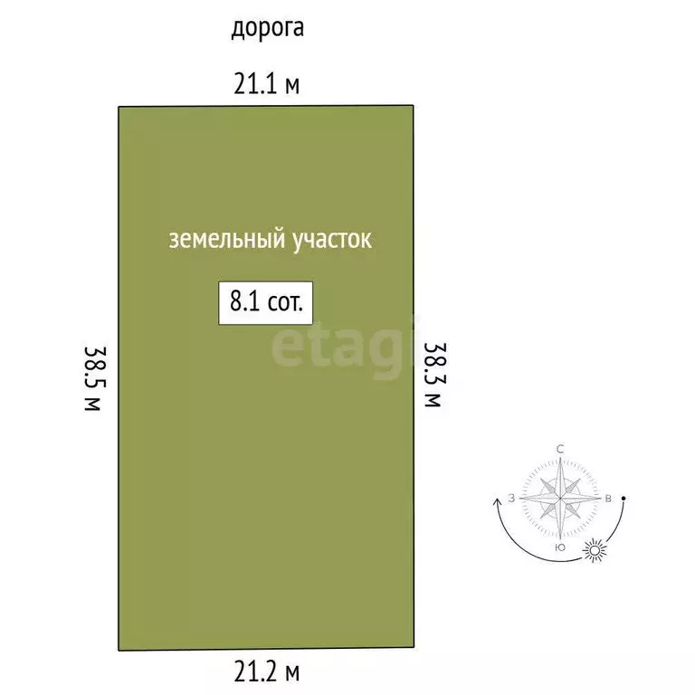 Участок в Тюменский район, село Чикча (8.12 м) - Фото 0