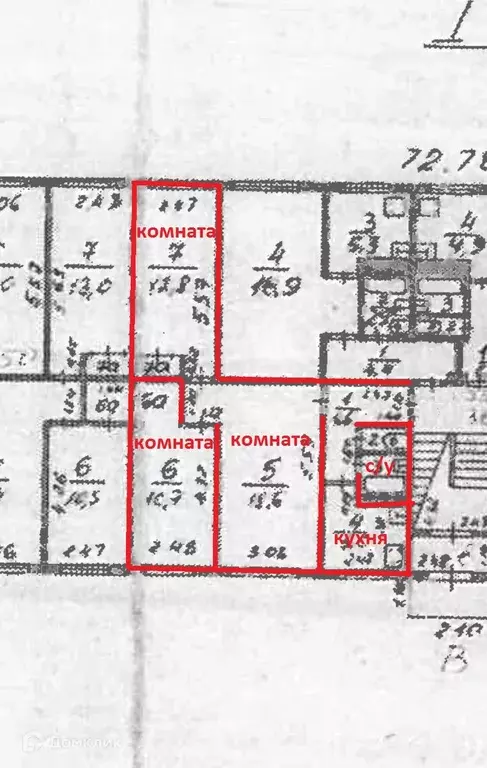 Продаётся 3-к квартира, 57.3 м - Фото 1