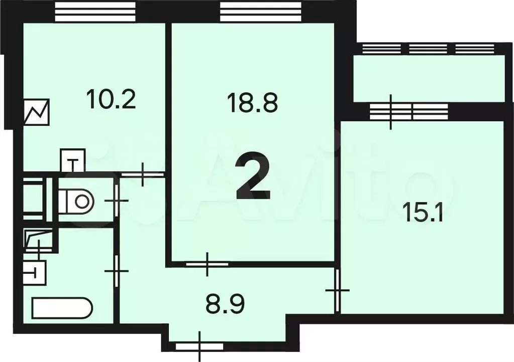 Аукцион: 2-к. квартира, 57,9 м, 5/17 эт. - Фото 0