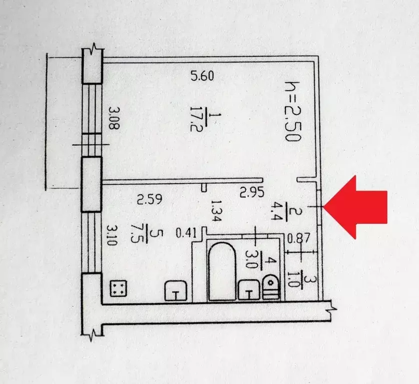1-к кв. Хабаровский край, Хабаровск ул. Уборевича, 58А (33.1 м) - Фото 2