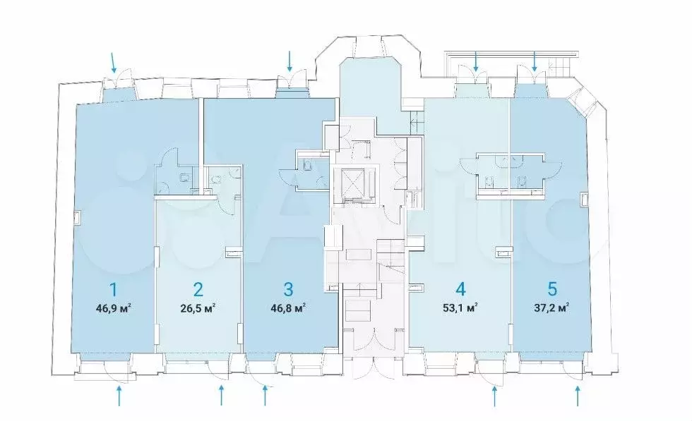 Аренда в цао 46,9 м2 - Фото 0