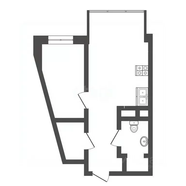 1-к кв. Московская область, Видное ул. Галины Вишневской, 1к1 (31.9 м) - Фото 2