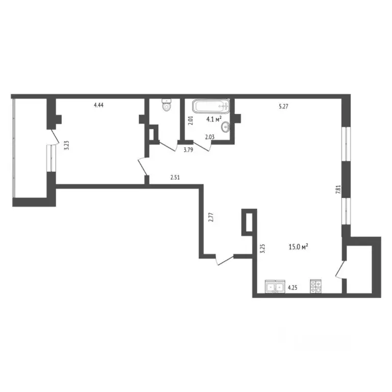 2-к кв. Тюменская область, Тюменский муниципальный округ, д. Дударева ... - Фото 1