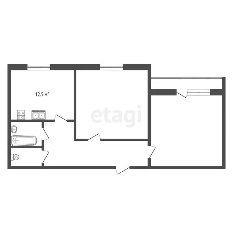 2-комнатная квартира: Тамбов, улица Чичканова, 79к1 (69.4 м) - Фото 0