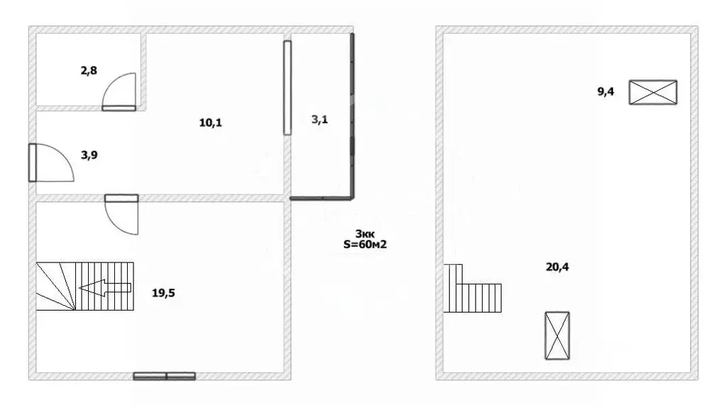 3-к кв. Калининградская область, Гурьевск ул. Лермонтова, 2В (60.0 м) - Фото 2