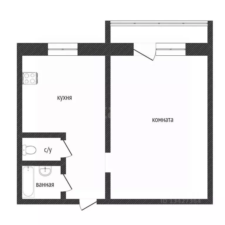 1-к кв. Курганская область, Курган Заозерный жилрайон, 5-й мкр, 18 ... - Фото 2
