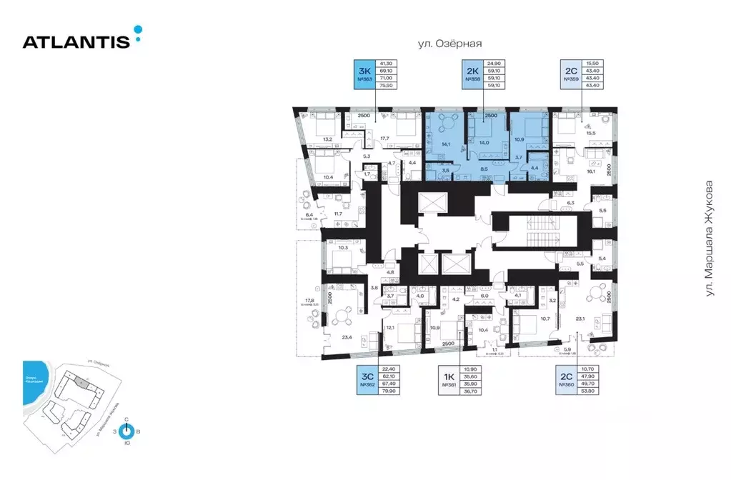 2-к кв. Башкортостан, Уфа Сипайлово жилрайон, Атлантис жилой комплекс ... - Фото 2