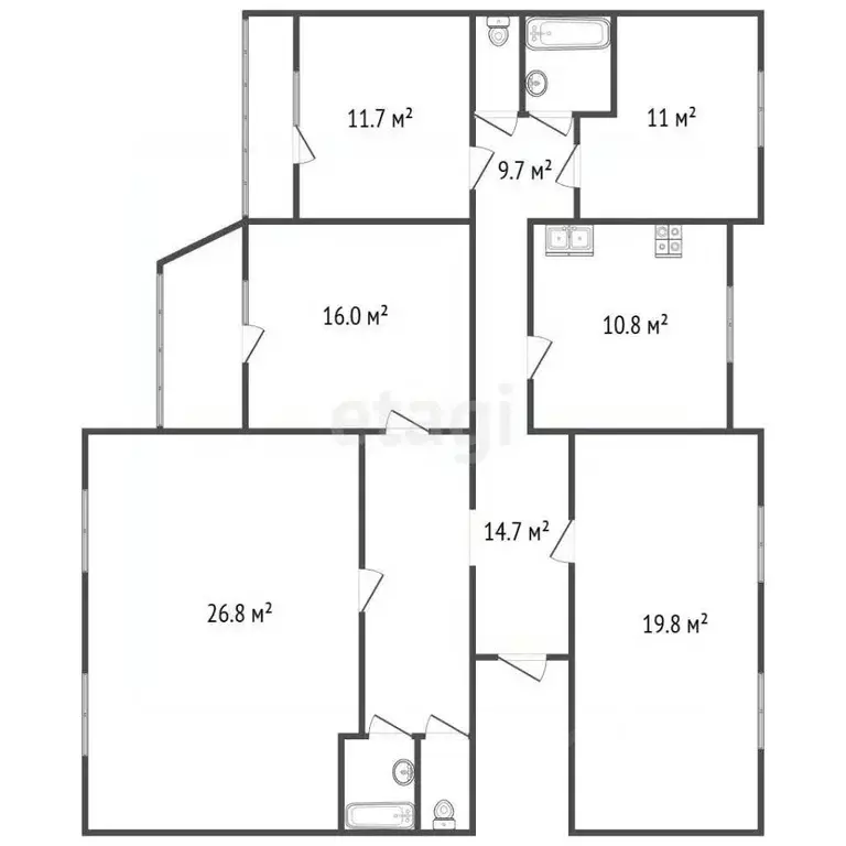 5-к кв. Санкт-Петербург Выборгское ш., 31 (127.0 м) - Фото 2