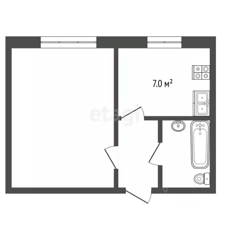 1-к кв. Ямало-Ненецкий АО, Муравленко ул. Муравленко, 39 (34.2 м) - Фото 1