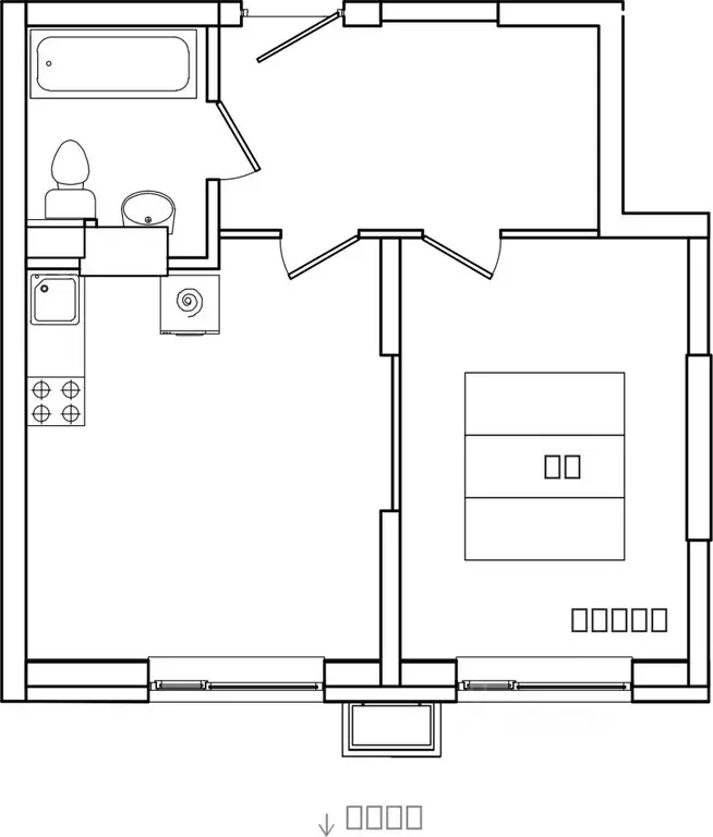 1-к кв. Московская область, Ленинский городской округ, д. Сапроново, ... - Фото 1