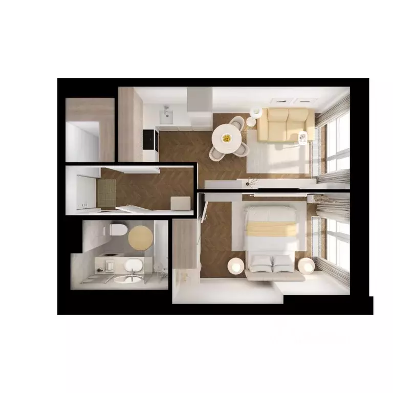 1-к кв. Москва Кавказский Бульвар 51 жилой комплекс, к3.5 (33.9 м) - Фото 2