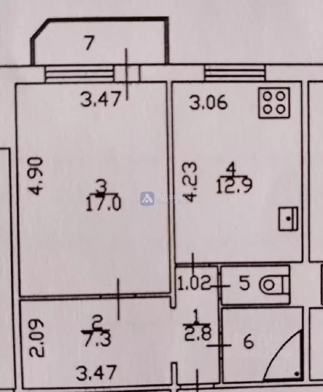 1-к кв. Тюменская область, Тюмень Широтная ул., 136к5 (45.0 м) - Фото 2