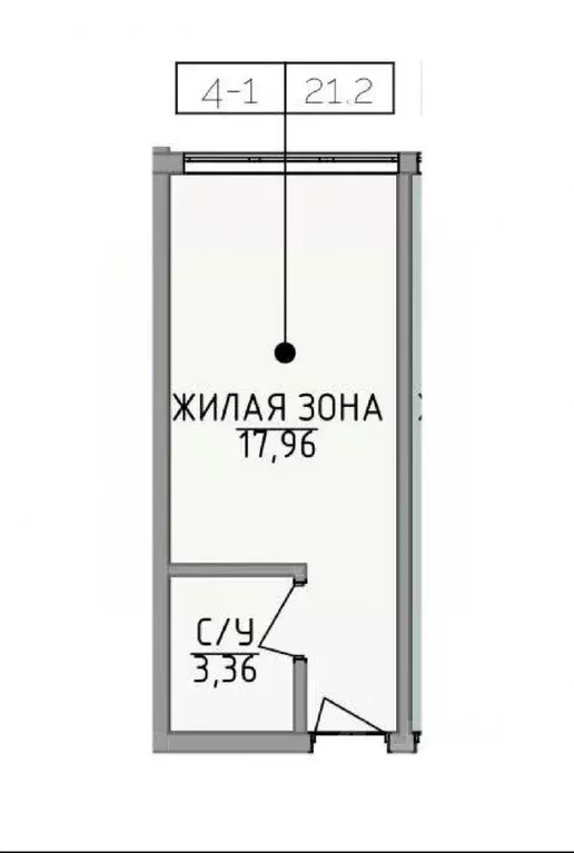 Студия Крым, Евпатория городской округ, Заозерное пгт ул. Аллея ... - Фото 1