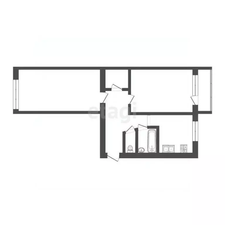 2-к кв. Тверская область, Тверь ул. Громова, 18к1 (45.7 м) - Фото 2
