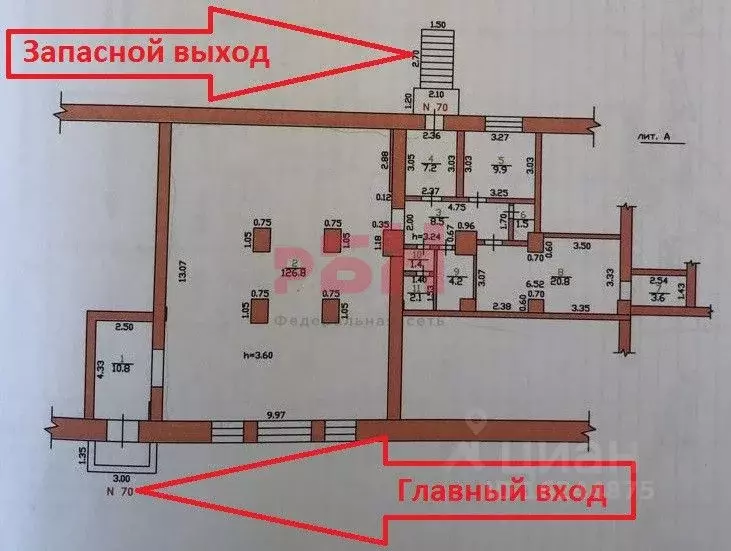 Торговая площадь в Орловская область, Орел Октябрьская ул, 48 (201.3 . - Фото 1