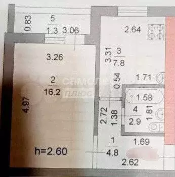 1-к. квартира, 33 м, 6/6 эт. - Фото 0